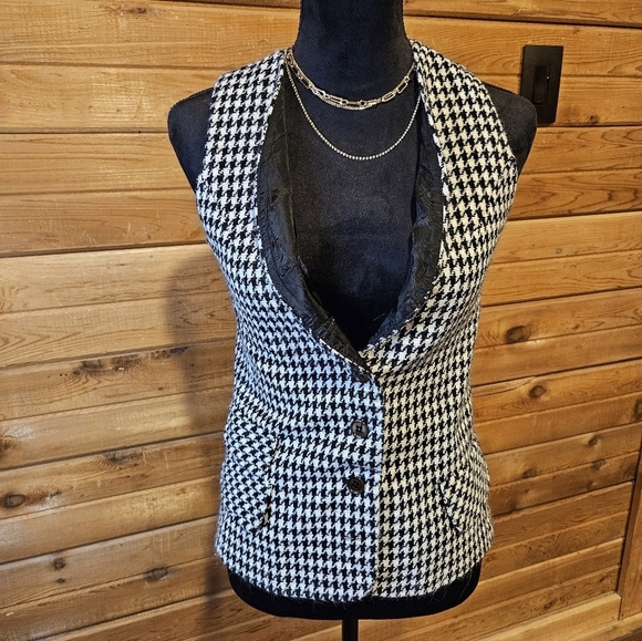 Tops - Houndstooth Womens Vest XXS/XS